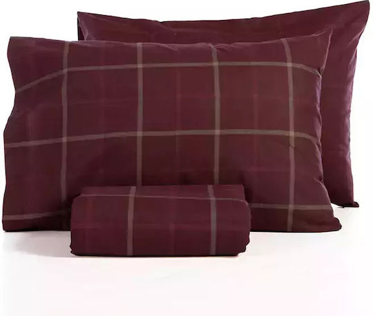 Nef-Nef Homeware Σετ Μονή 160x230cm Monη Bordo