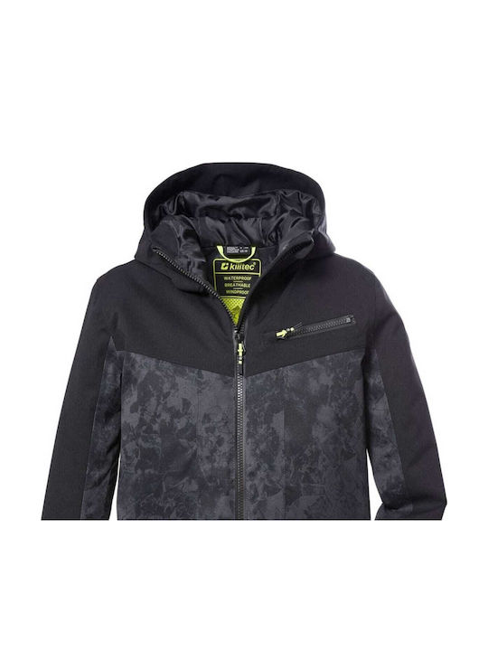 Waterproof Kids Casual Short Coat with Hood Grey