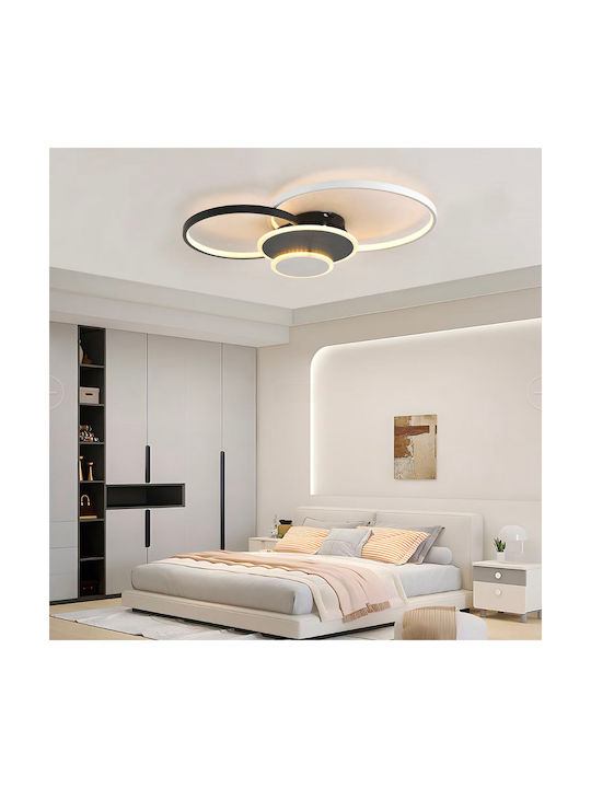 Alista Home Plafonieră de Tavan Neagră cu LED Integrat și Telecomandă