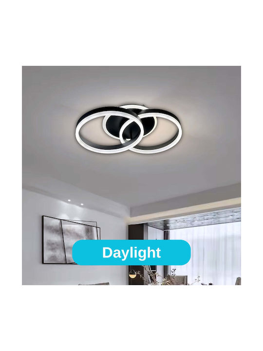 Alista Home Plafonieră de Tavan Neagră cu LED Integrat și Telecomandă