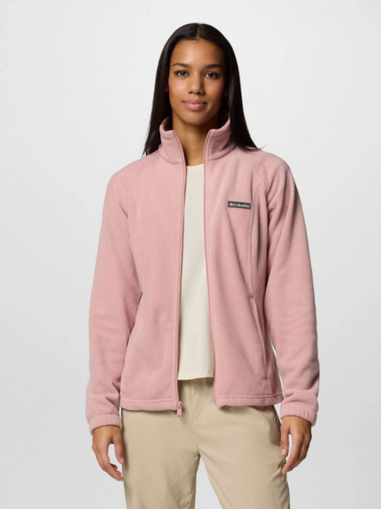 Benton Springs Women's Cardigan with Zipper Pink