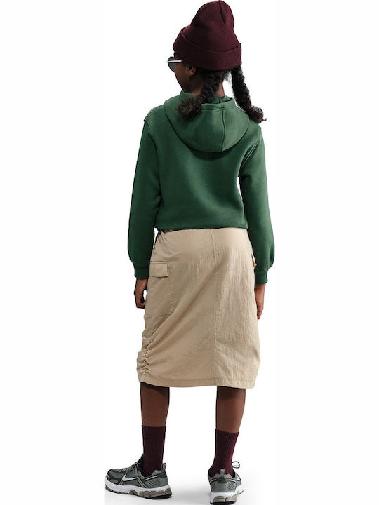 Fleece Παιδικό Φούτερ με Κουκούλα και Τσέπες Πράσινο Sportswear Club