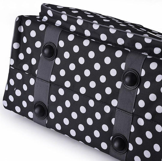 Geantă Pentru Depozitarea Și Transportul Mașinilor De Cusut Dimensiuni 45x31x20cm Negru Phoenix Cu Buline