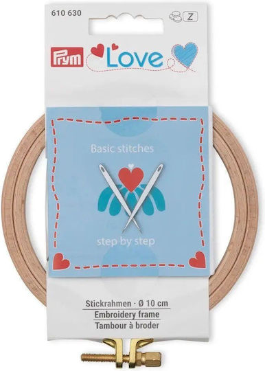10 Cm Rundes Buchen Stickrahmen Prym Love