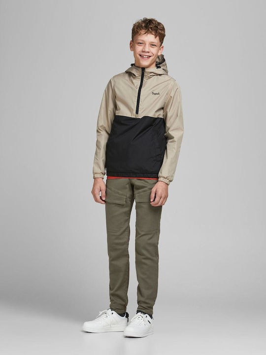 Kids' Cargo Fabric Pants Green