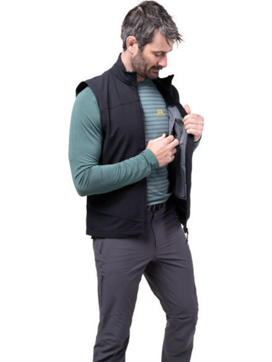 Sleeveless Athletic Jacket Waterproof and Windproof Black