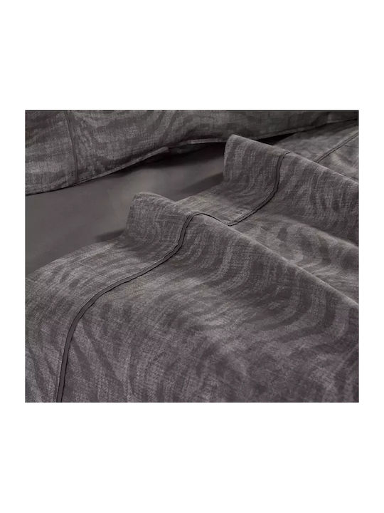 Nef-Nef Homeware Sheet Sets King Size 270x280cm. Zesten Grey 4pcs