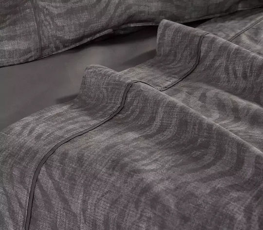 Nef-Nef Homeware Zesten Σετ Σεντόνια King Size 270x280εκ. Grey (4τμχ)