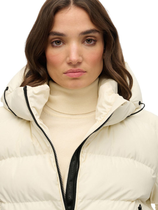 Scurtă Jachetă de femei Puffer Cream