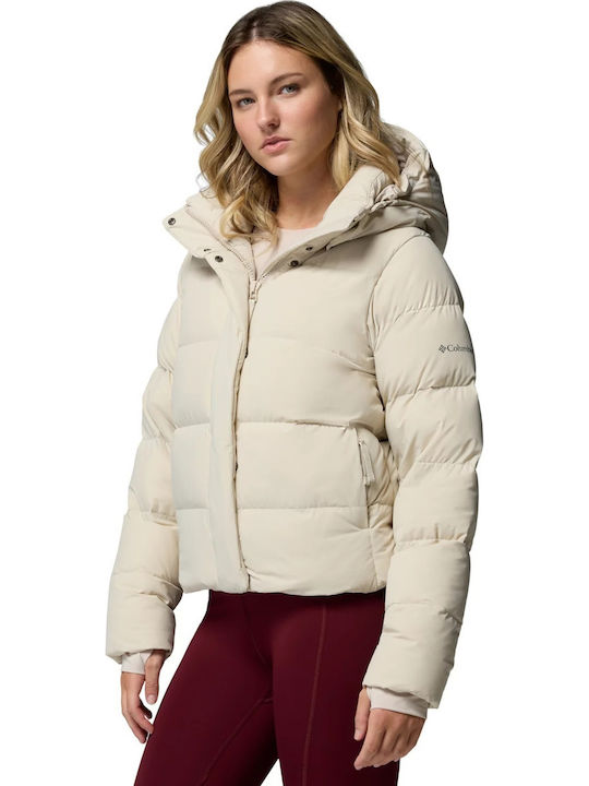 Amaze Puff Γυναικείο Puffer Μπουφάν για Χειμώνα Μπεζ