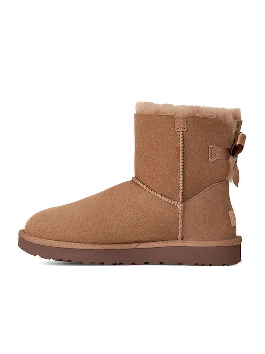 Bailey Bow Mini II Women's Ankle Boots with Fur Rocky Oak