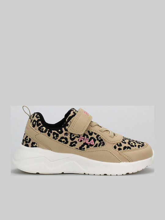 Memory Kids Sneakers with Scratch Beige