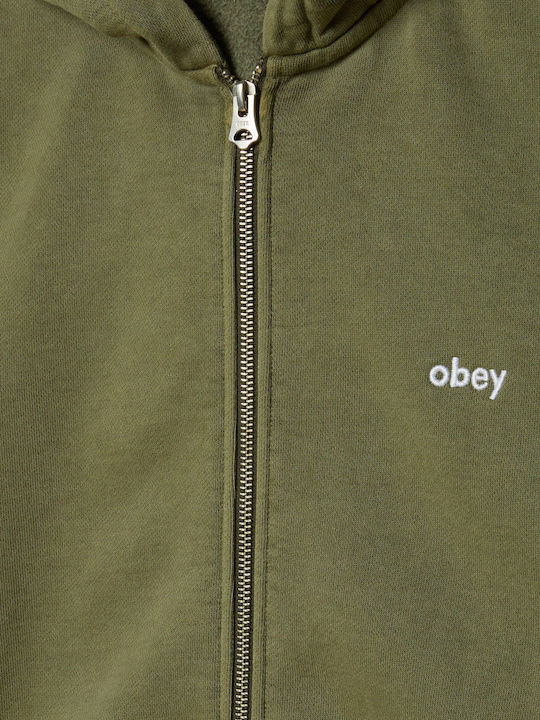 Lowercase Pigment Cardigan With Hood Olive