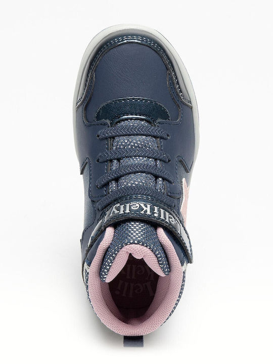 Kids Sneakers High with Scratch Blue