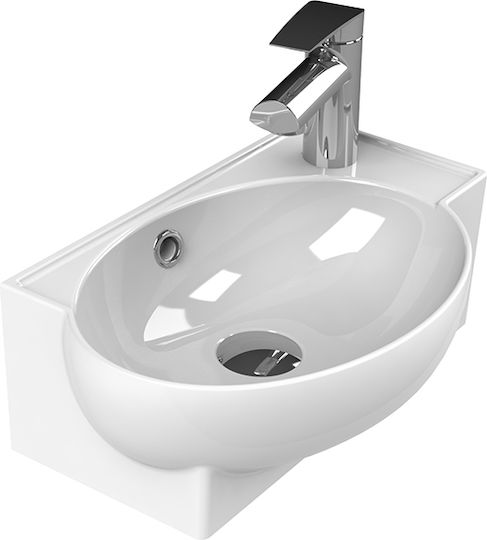Cerastyle Mini Wall Mounted Wall-mounted / Countertop Sink Porcelain 45x28x15cm White