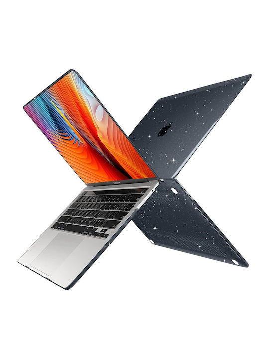 Θήκη Laptop Macbook Air 13 2018 2019 2020 Μαύρο Γκλίτερ