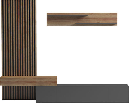 Σύνθετο Σαλονιού Ανθρακί-oak Μ249.4xΒ42.2xΥ199.5εκ. Σύνθετο Σαλονιού Ανθρακί-oak Μ249.4xΒ42.2xΥ199.5εκ.