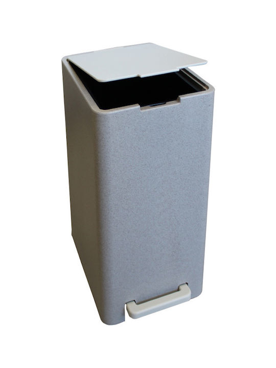 Bathroom Pedal Bin 17L 18.5x26x37cm Inner Bin 10L 1.04kg Plastic Soft Close Petra Elladas