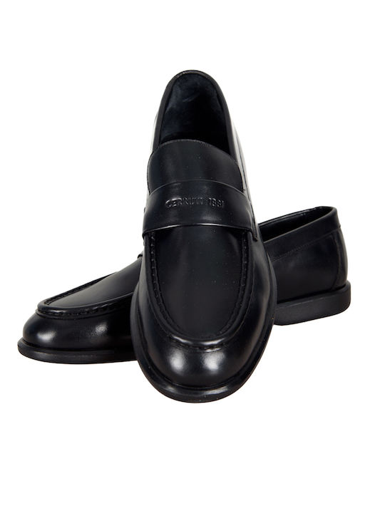Leder Herren Mokassins in Schwarz Farbe