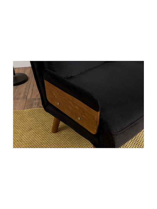 Cosmo Двуместен Диван Спалня Текстил Black 120x78x82см.