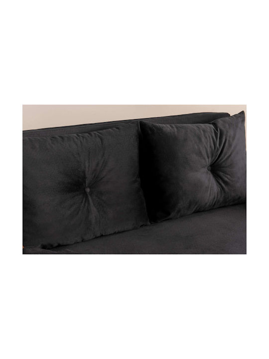 Cosmo Двуместен Диван Спалня Текстил Black 120x78x82см.