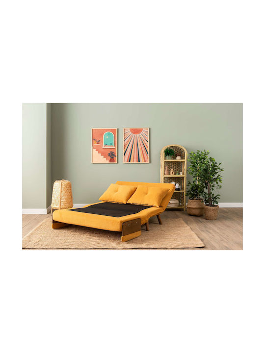 Cosmo Cu două locuri Canapea Pat Mustard 120x78x82cm.