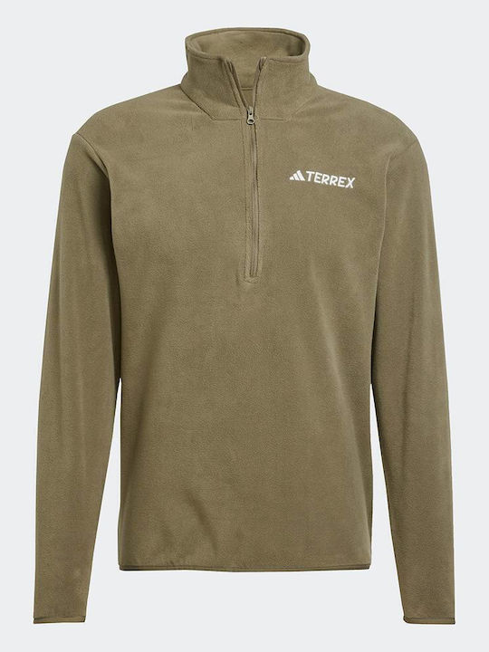Essentials Athletic Long Sleeve Blouse Olive Strata
