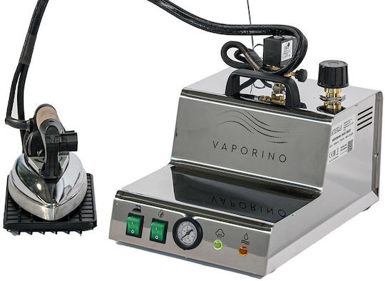 Generator de Abur Boiler de 2,8 Litri Presiune de 2,8 Bar Putere de 2100 W Vaporino Inox Talpă Teflonată Maxi Battistella