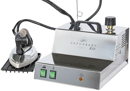 Generator de Abur Boiler de 1,4 Litri Presiune de 2,5 Bar Putere 1950 W Talpă din Teflon Vaporbaby Eco Inox Battistella
