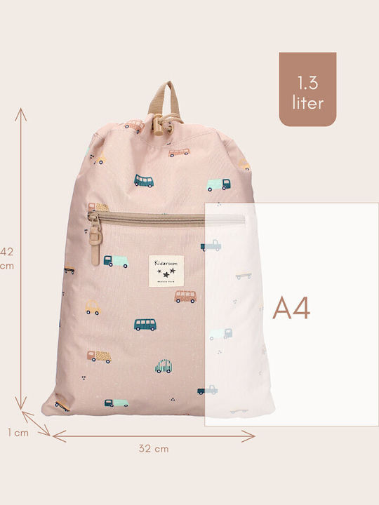 Kidzroom Παιδική Τσάντα Πλάτης Μπεζ 42x32εκ.