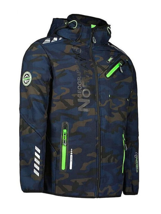 Winter Jacke Softshell Wasserdicht und Winddicht Navy Green