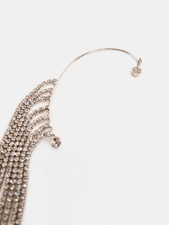 Κρεμαστό Ear Cuff Αριστερό Ασημί Ασημί