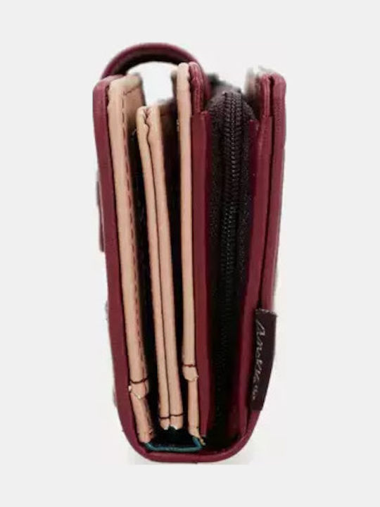 Large Fabric Women's Wallet Classic with RFID Burgundy