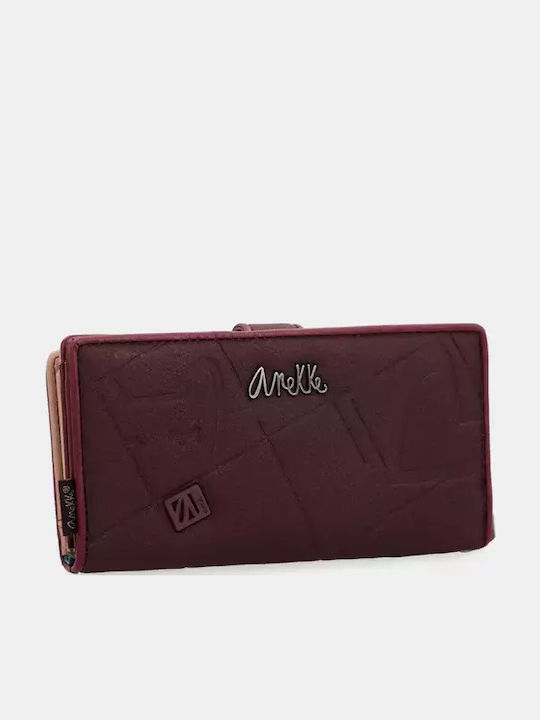 Large Fabric Women's Wallet Classic with RFID Burgundy
