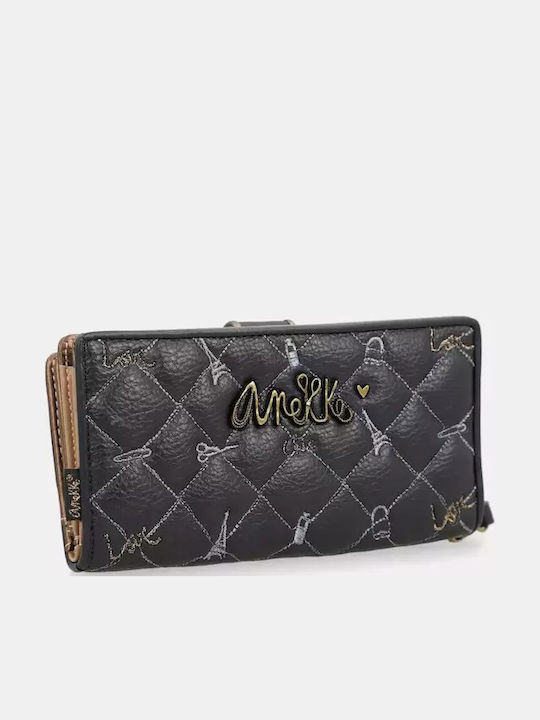 Large Fabric Women's Wallet Classic with RFID Black