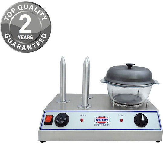 Johny Ak/1-ep3 Commercial Hot Dog Machine with Bread Warmer 2kW