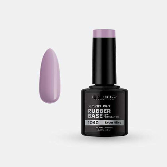 Elixir Semigel Pro 1038 1040 Base Coat for Semi-Permanent Nail Polish Rubber 8ml