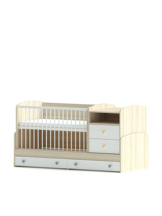 Faktum Colette White Crib With Mattress And Drawer