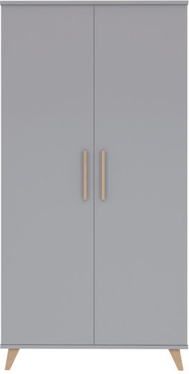 Two Door Wardrobe Gray 96x57x190cm