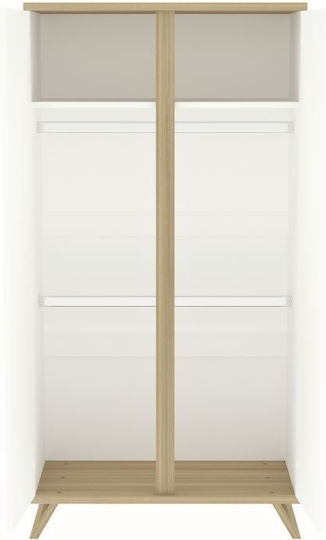 Двойна врата Нтoулάпа Бяла 90x50x175.7см