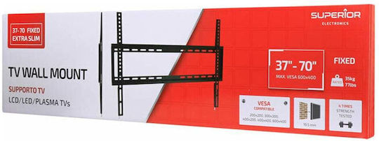 Superior Electronics SUPSTV015 Βάση Τηλεόρασης Τοίχου έως 70" και 35kg Μαύρο