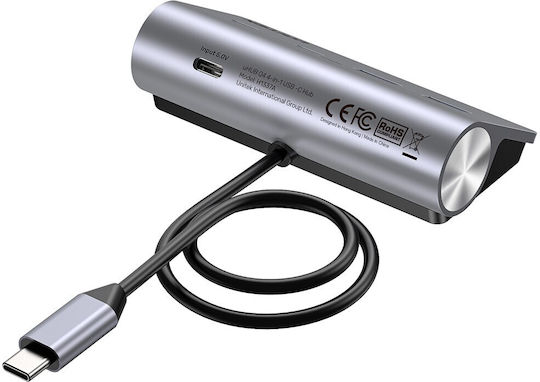 Unitek Hub 4 Θυρών USB 3.2 με σύνδεση USB-A Γκρι
