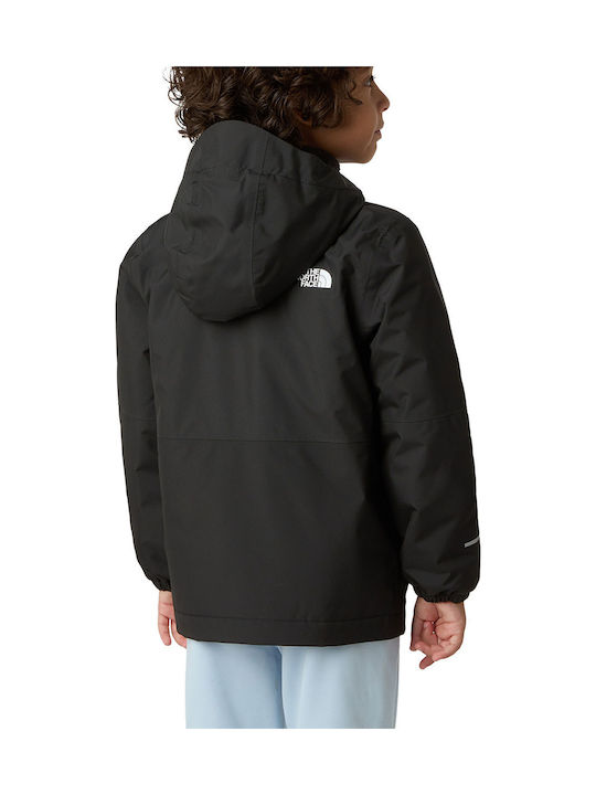 Antora Waterproof Kids Sports Short Jacket with Lining & Hood Black