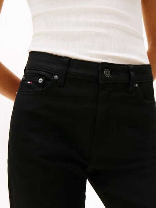 Blugi de damă cu croială slim Black