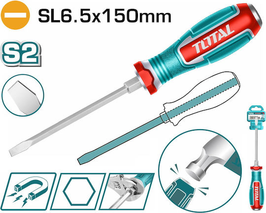 Total Impact Magnetic Long Screwdriver Straight Size 6.5x150mm