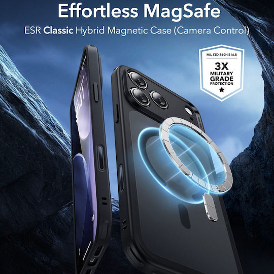 ESR Classic Hybrid Camera Umschlag Rückseite Silikon Schwarz (iPhone 17 Pro)
