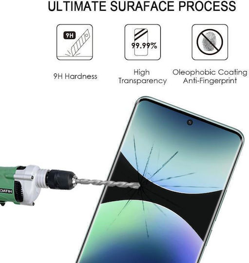 Xiaomi Redmi Note 14 Pro+ 5G Full Glue 9H HD 3D Curved Edge Tempered Glass Film Black