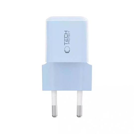 Tech-Protect Ladegerät ohne Kabel mit USB-C Anschluss 25W Stromlieferung Blau (NCM25)