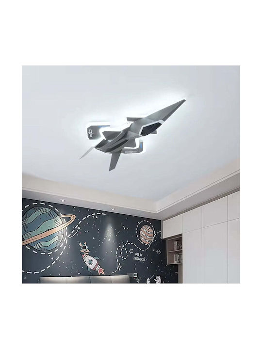 Alista Home Lampă De Tavan Pentru Copii Cu O Singură Lumină Din Metal 101W Cu Bază E27 Gri