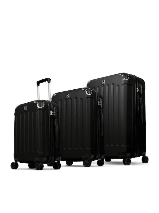 Berlinger Haus Black Suitcases With 4 Wheels Set Of 3 Pieces